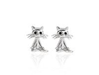 Orecchini La Gatta Gioielli Donna Gatta Zen in Argento Zirconia LG23ORF/B - LG23ORF/B